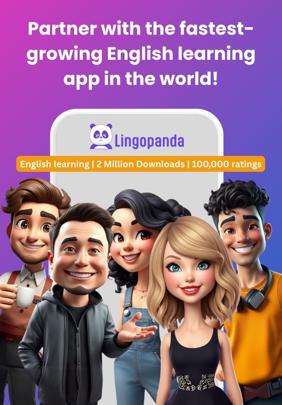 Practice English with AI characters